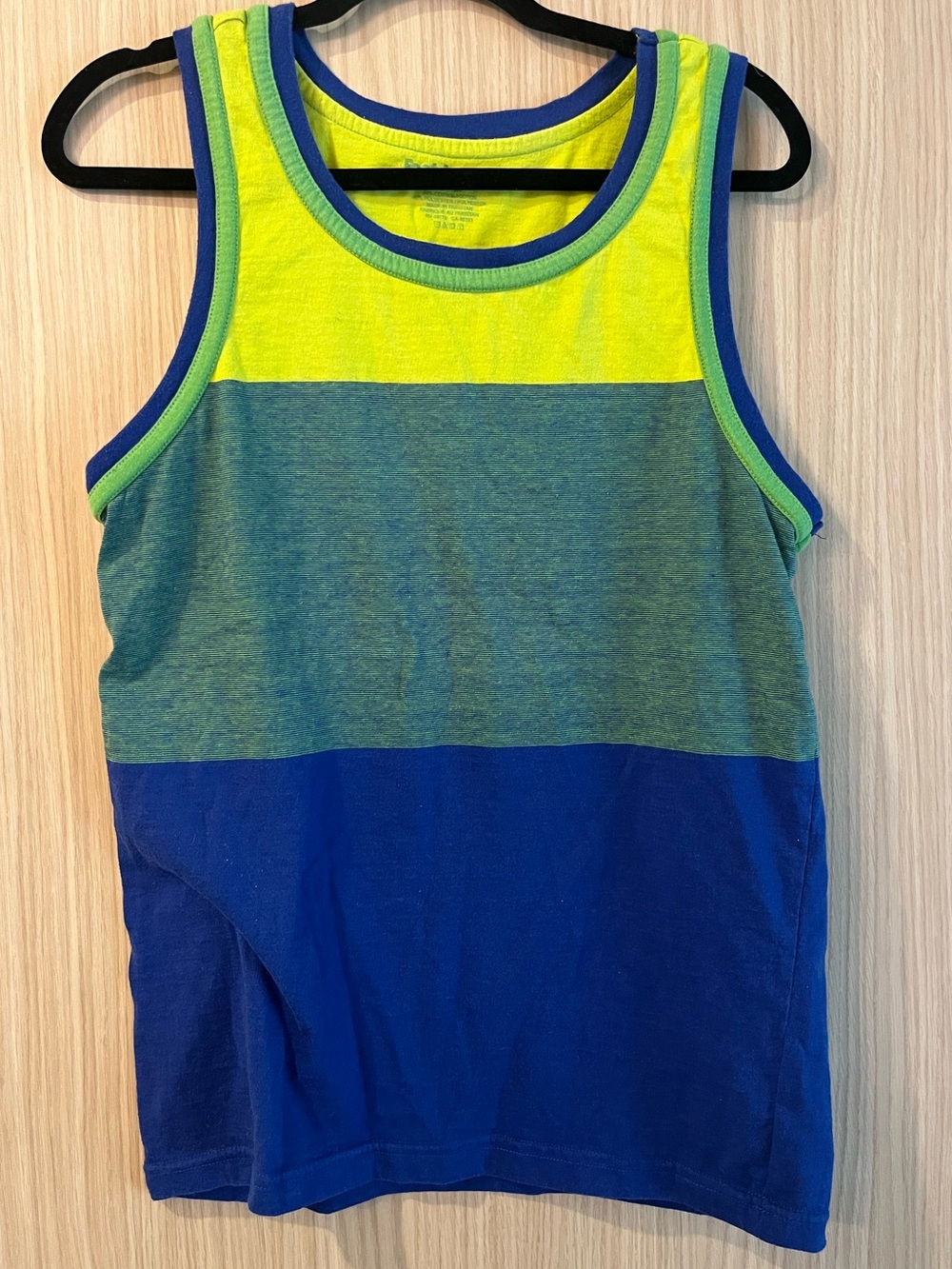 Foot Locker Tank Top - Neon Yellow, Heather Green & Royal Blue